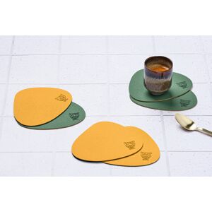 Bjorn - Sous-verre curve réversible jaune/vert - 6 pièces OS - Publicité Bjorn - Sous-verre curve réversible jaune/vert - 6 pièces OS - Publicité