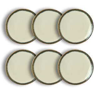 Novastyl - Lot de 6 assiettes à dessert atome beiges - 20cm OS - Publicité Novastyl - Lot de 6 assiettes à dessert atome beiges - 20cm OS - Publicité