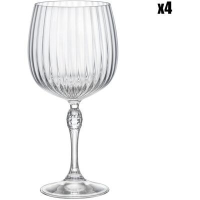 Billiet-Vanlaere Verres à gin America 20's - 4 pièces - Publicité Billiet-Vanlaere Verres à gin America 20's - 4 pièces - Publicité