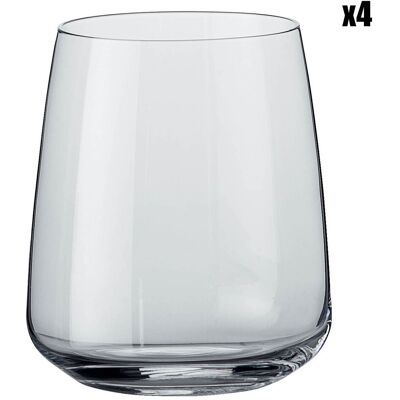 Bormioli - 4 Verres à eau Planeo transparents - 36 cl OS - Publicité Bormioli - 4 Verres à eau Planeo transparents - 36 cl OS - Publicité
