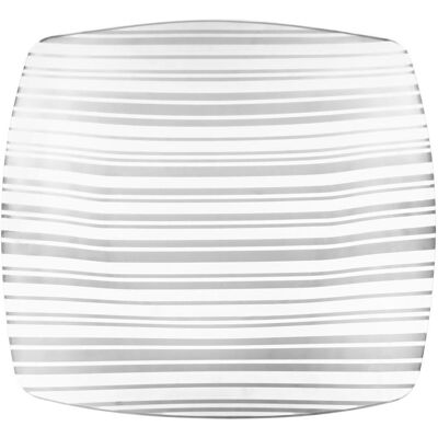 Iplex - Assiette barcode grande transparent/blanc - 36x37 cm OS - Publicité Iplex - Assiette barcode grande transparent/blanc - 36x37 cm OS - Publicité