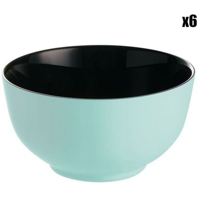 Luminarc - 6 Bols Alix turquoise - 75 cl OS - Publicité Luminarc - 6 Bols Alix turquoise - 75 cl OS - Publicité