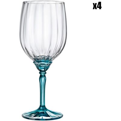 Bormioli - 4 Verres à vin rouge Florian transparents - 53 cl OS - Publicité Bormioli - 4 Verres à vin rouge Florian transparents - 53 cl OS - Publicité