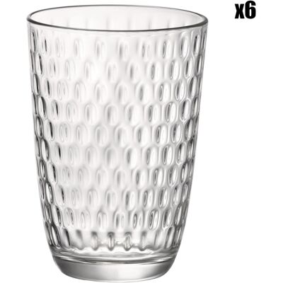 Bormioli - 6 Verres Longdrink Slot transparents - 39 cl OS - Publicité Bormioli - 6 Verres Longdrink Slot transparents - 39 cl OS - Publicité
