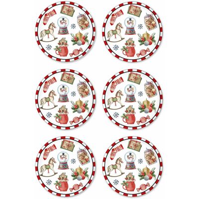 Hermia Concept - 6 Assiettes dessert en Céramique multicolores - 19 cm OS - Publicité Hermia Concept - 6 Assiettes dessert en Céramique multicolores - 19 cm OS - Publicité