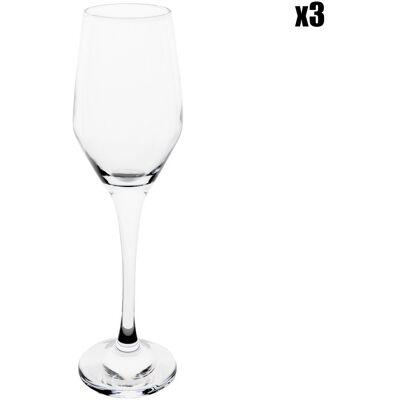 Cosy & Trendy - 3 Flutes à Champagne Style transparentes - 23cl OS - Publicité Cosy & Trendy - 3 Flutes à Champagne Style transparentes - 23cl OS - Publicité