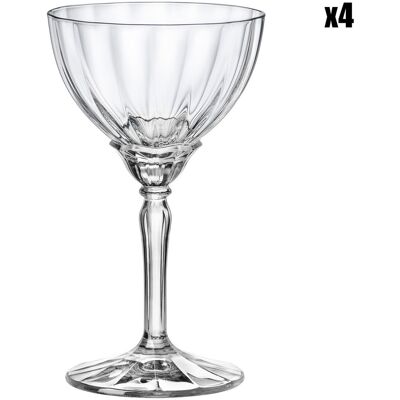 Bormioli - 4 Coupes à Champagne Florian transparentes - 24cl OS - Publicité Bormioli - 4 Coupes à Champagne Florian transparentes - 24cl OS - Publicité