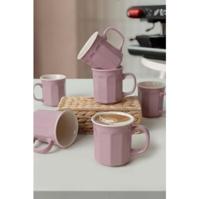 Mioli - 6 Tasses à café violet/crème - 270 ml OS - Publicité Mioli - 6 Tasses à café violet/crème - 270 ml OS - Publicité