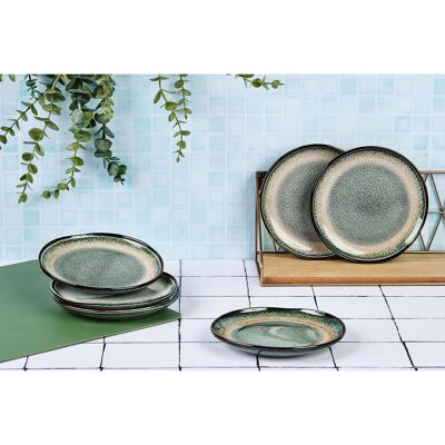 Bjorn - 6 Assiettes Genesis bleu/gris/kaki - D.10 cm OS - Publicité Bjorn - 6 Assiettes Genesis bleu/gris/kaki - D.10 cm OS - Publicité