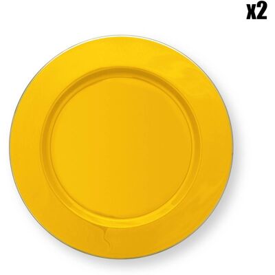 Pip Studio - 2 Assiettes de présentation Pip Chique jaunes - 32x32x1.3 cm OS - Publicité Pip Studio - 2 Assiettes de présentation Pip Chique jaunes - 32x32x1.3 cm OS - Publicité