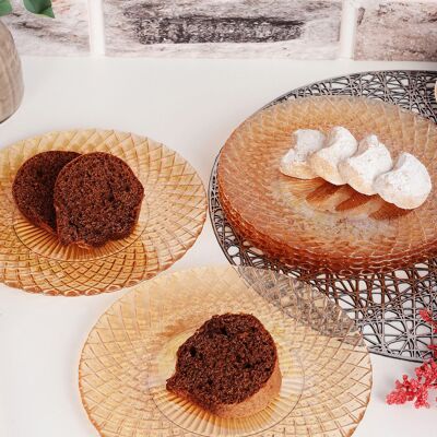 Mioli - 6 Assiettes à dessert amber -D. 21 cm OS - Publicité Mioli - 6 Assiettes à dessert amber -D. 21 cm OS - Publicité
