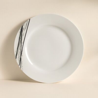 Novastyl - 6 Assiettes Plates Carbone 27Cm En Porcelaine Blanc OS - Publicité Novastyl - 6 Assiettes Plates Carbone 27Cm En Porcelaine Blanc OS - Publicité