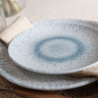Novastyl - 6 Assiettes À Dessert Aqua 20Cm En Porcelaine Blanc Et Bleu OS - Publicité Novastyl - 6 Assiettes À Dessert Aqua 20Cm En Porcelaine Blanc Et Bleu OS - Publicité