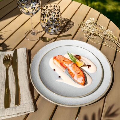 Novastyl - 6 Assiettes À Dessert Nuance 20Cm En Porcelaine Blanc OS - Publicité Novastyl - 6 Assiettes À Dessert Nuance 20Cm En Porcelaine Blanc OS - Publicité