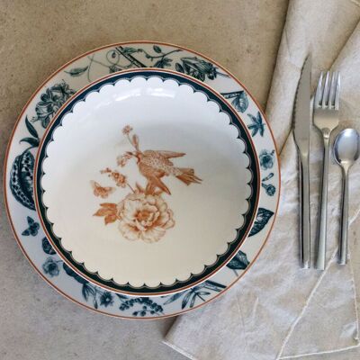Novastyl - 6 Assiettes Creuses Botanic 21Cm En Porcelaine OS - Publicité Novastyl - 6 Assiettes Creuses Botanic 21Cm En Porcelaine OS - Publicité