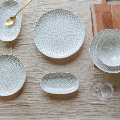 Novastyl - 6 Assiettes Creuses Jasmin 21Cm En Porcelaine Blanc OS - Publicité Novastyl - 6 Assiettes Creuses Jasmin 21Cm En Porcelaine Blanc OS - Publicité
