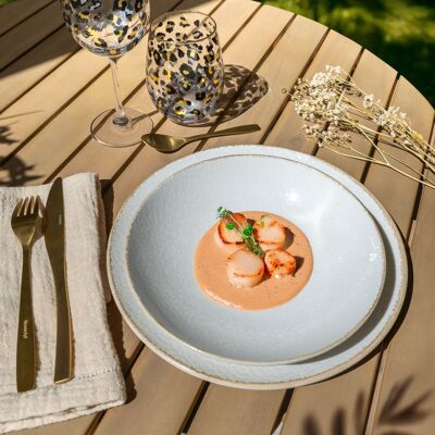 Novastyl - 6 Assiettes Creuses Nuance 21Cm En Porcelaine Blanc OS - Publicité Novastyl - 6 Assiettes Creuses Nuance 21Cm En Porcelaine Blanc OS - Publicité