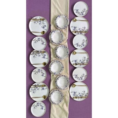 Hermia Concept - Service de table blanc/violet - 24 pièces OS - Publicité Hermia Concept - Service de table blanc/violet - 24 pièces OS - Publicité