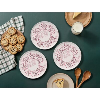 Hermia Concept - 6 Assiettes à dessert rouge/blanc - D.19,3 cm OS - Publicité Hermia Concept - 6 Assiettes à dessert rouge/blanc - D.19,3 cm OS - Publicité