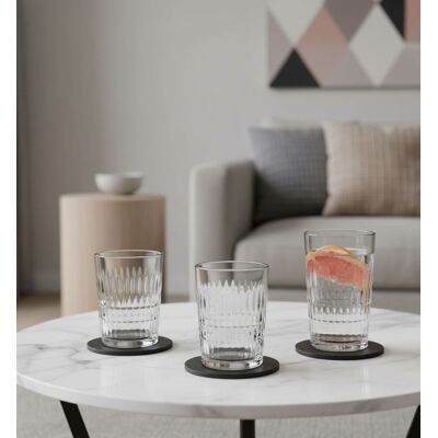 Hermia Concept - Service de verres transparents - 18 pièces OS - Publicité Hermia Concept - Service de verres transparents - 18 pièces OS - Publicité