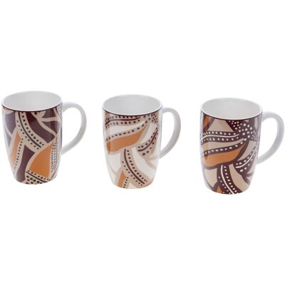 Amadeus - Set 3 mugs Bettina marron OS - Publicité Amadeus - Set 3 mugs Bettina marron OS - Publicité