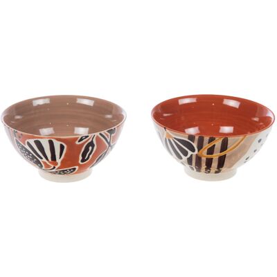 Amadeus - Set 2 bols Dalila marron - 7x14 cm OS - Publicité Amadeus - Set 2 bols Dalila marron - 7x14 cm OS - Publicité