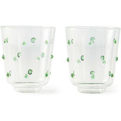 Pols Potten - 2 Gobelets à boutons verts - D8.5xH10 cm OS - Publicité Pols Potten - 2 Gobelets à boutons verts - D8.5xH10 cm OS - Publicité