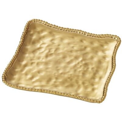 Pampa Bay - Plat de service carré Monte Carlo doré - 12,7x27,94x27,94 cm OS - Publicité Pampa Bay - Plat de service carré Monte Carlo doré - 12,7x27,94x27,94 cm OS - Publicité