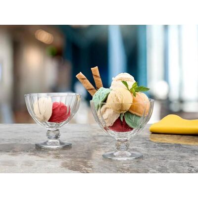 Hermia Concept - Ensemble de 2 coupes à glace en verre transparent - 280 ml OS - Publicité Hermia Concept - Ensemble de 2 coupes à glace en verre transparent - 280 ml OS - Publicité