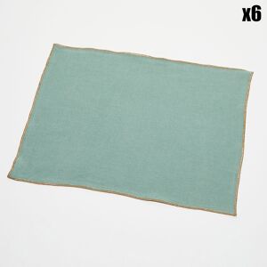Apotheca - 6 Sets de table en lin lavé jade - 35x45 cm OS - Publicité Apotheca - 6 Sets de table en lin lavé jade - 35x45 cm OS - Publicité