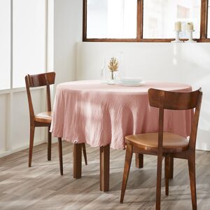 L'Effet Papillon - Nappe ronde gaze de coton unie Gaïa rose D.180 cm - Publicité L'Effet Papillon - Nappe ronde gaze de coton unie Gaïa rose D.180 cm - Publicité