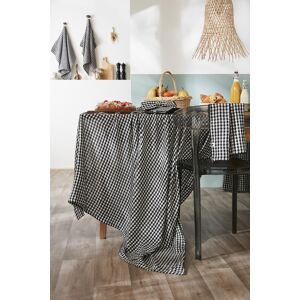 L'Effet Papillon - Nappe rectangle gaze de coton tissée teinte Vickie noir 150x350 cm - Publicité L'Effet Papillon - Nappe rectangle gaze de coton tissée teinte Vickie noir 150x350 cm - Publicité