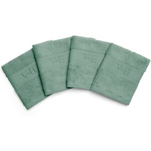 Victor & Hugo - Serviette d'invité coton peigné - Nuage Vert bouteille - 4x(30x30 cm) OS - Publicité Victor & Hugo - Serviette d'invité coton peigné - Nuage Vert bouteille - 4x(30x30 cm) OS - Publicité
