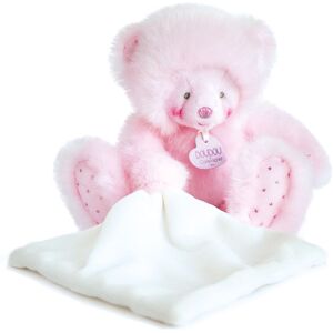 Doudou et Compagnie - Ours avec mouchoir rose - 20x5 cm OS - Publicité Doudou et Compagnie - Ours avec mouchoir rose - 20x5 cm OS - Publicité