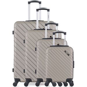 Bluestar - 4 Valises 4 roues simples Cité-M 75/65/55/42 cm beiges OS - Publicité Bluestar - 4 Valises 4 roues simples Cité-M 75/65/55/42 cm beiges OS - Publicité