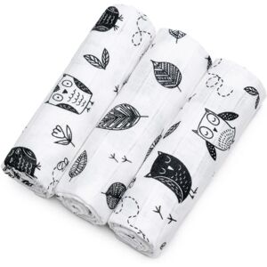 T-TOMI TETRA Cloth Diapers HIGH QUALITY couches en tissu Owls 70x70 cm 3 pcs