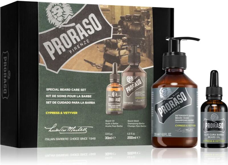 Proraso Set Beard Original coffret cadeau Cypress and Vetyver(pour la barbe) pour homme