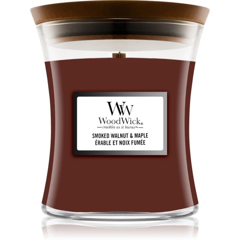 Woodwick Smoked Walnut & Maple bougie parfumée avec mèche en bois 85 g