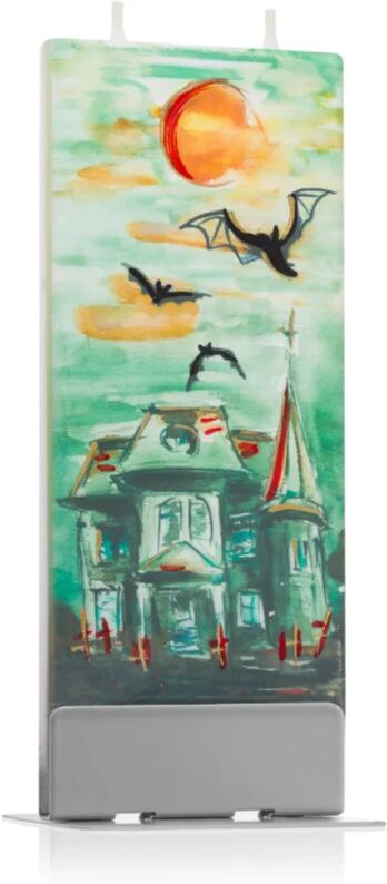 Flatyz Holiday Haunted House and Bats bougie décorative 6x15 cm