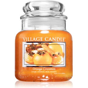 Village Candle Orange Cinnamon bougie parfumée (Glass Lid) 396 g