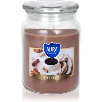 Aura - Bougie Café - Pot en verre - 500g - Bougie - Publicité Aura - Bougie Café - Pot en verre - 500g - Bougie - Publicité