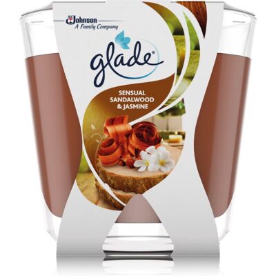 Bougie parfumée Glade Sensual Sandalwood & Jasmine - 70g - Publicité Bougie parfumée Glade Sensual Sandalwood & Jasmine - 70g - Publicité