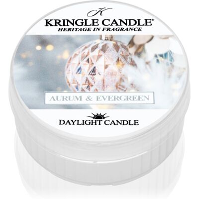 Kringle Candle Aurum & Evergreen Bougie Chauffe-plat - Bougie de thé - Publicité Kringle Candle Aurum & Evergreen Bougie Chauffe-plat - Bougie de thé - Publicité