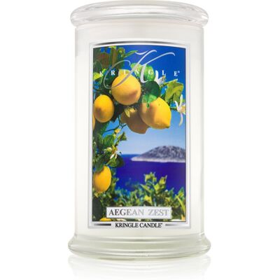 Kringle Candle Aegean Zest bougie parfumée 623 g - Publicité Kringle Candle Aegean Zest bougie parfumée 623 g - Publicité