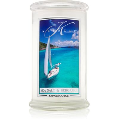 Kringle Candle Sea Salt & Bergamot bougie parfumée 623 g - Publicité Kringle Candle Sea Salt & Bergamot bougie parfumée 623 g - Publicité