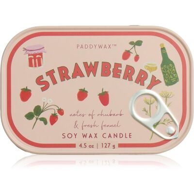 Paddywax Bistro Tin Strawberry bougie parfumée en métal 127 g - Publicité Paddywax Bistro Tin Strawberry bougie parfumée en métal 127 g - Publicité