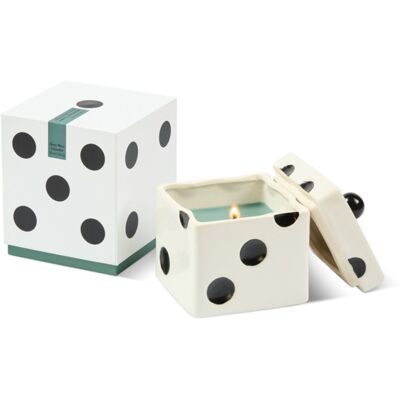 Paddywax Lucky Dice Misted Lime bougie parfumée en céramique 283 g - Publicité Paddywax Lucky Dice Misted Lime bougie parfumée en céramique 283 g - Publicité