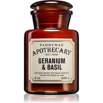 Paddywax - Apothecary Geranium & Basil - Bougie parfumée - Publicité Paddywax - Apothecary Geranium & Basil - Bougie parfumée - Publicité