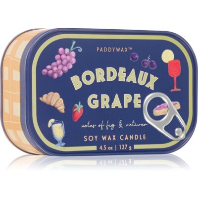 Paddywax Bistro Tin Bordeaux Grape bougie parfumée en métal 127 g - Publicité Paddywax Bistro Tin Bordeaux Grape bougie parfumée en métal 127 g - Publicité