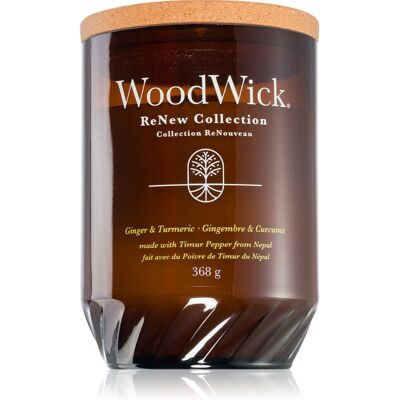 Woodwick Renew Ginger & Tumeric bougie parfumée avec mèche en bois 368 g - Publicité Woodwick Renew Ginger & Tumeric bougie parfumée avec mèche en bois 368 g - Publicité